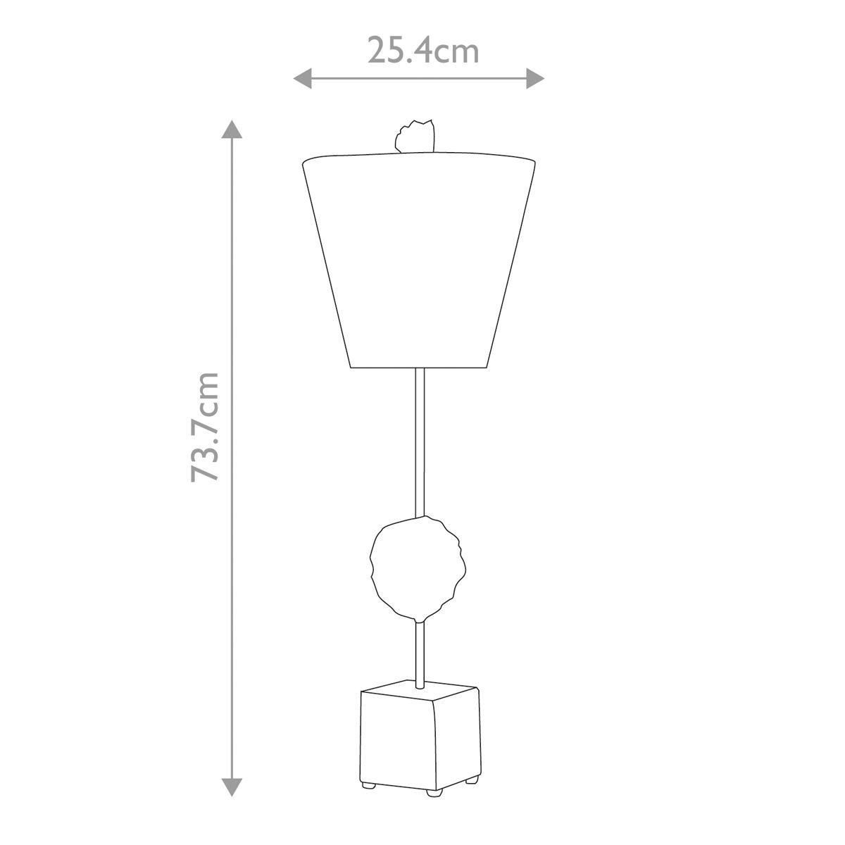 Petra 1lt Table Lamp - Bone White Bone White