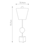 Petra 1lt Table Lamp - Bone White Bone White