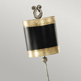 Elegant Silver and Gold Phoenician Table Lamp with Black Shade