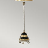 Elegant Silver and Gold Phoenician Table Lamp with Black Shade