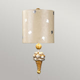 Elegant Pompadour Duck-Feet Table Lamp with Cream and Silver Shade