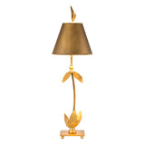 Golden Leaf Elegance Table Lamp with Shade
