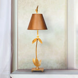 Golden Leaf Elegance Table Lamp with Shade