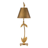 Golden Leaf Elegance Table Lamp with Shade