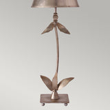 Silver Leaf Bell Table Lamp with Tapered Shade
