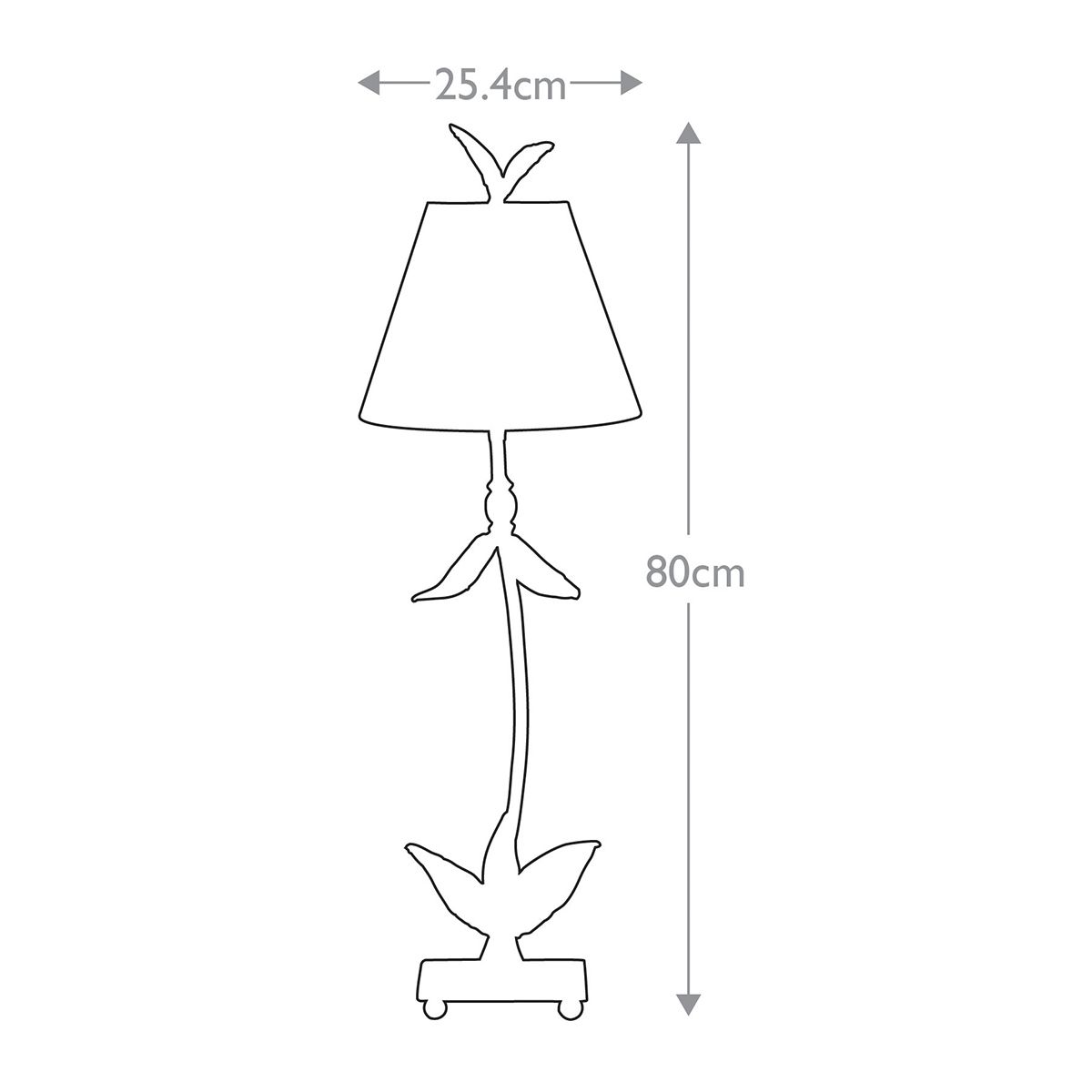 Silver Leaf Bell Table Lamp with Tapered Shade