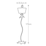 South Beach Zebra Striped Floor Lamp with Gold Accents and Shade