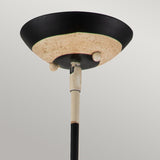 South Beach Black and Putty Striped Ceiling Pendant Lamp with Gold Palm Accents