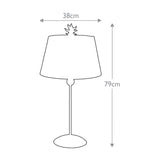 Tropical Elegance Table Lamp - Black and Cream with Gold Accents