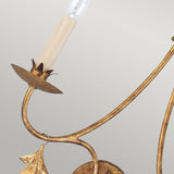 Gilded Gold Sweet Olive Dual Light Wall Fixture
