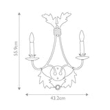 Gilded Gold Sweet Olive Dual Light Wall Fixture