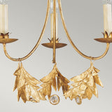 Sweet Olive 3-Light Chandelier in Elegant Gilded Gold Finish
