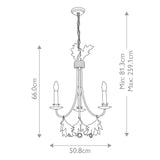 Sweet Olive 3-Light Chandelier in Elegant Gilded Gold Finish