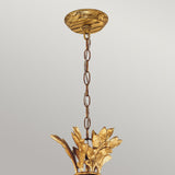 Gilded Gold Sweet Olive Chandelier with Six Lights