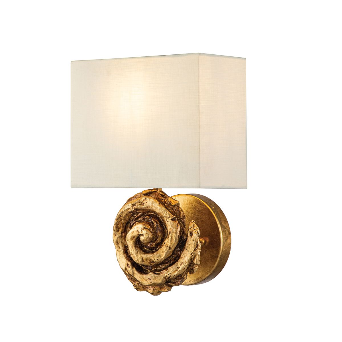 Swirl 1lt Large Wall Light - Gold Leaf Gold Leaf