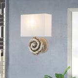 Swirl 1lt Large Wall Light - Bone White Bone White