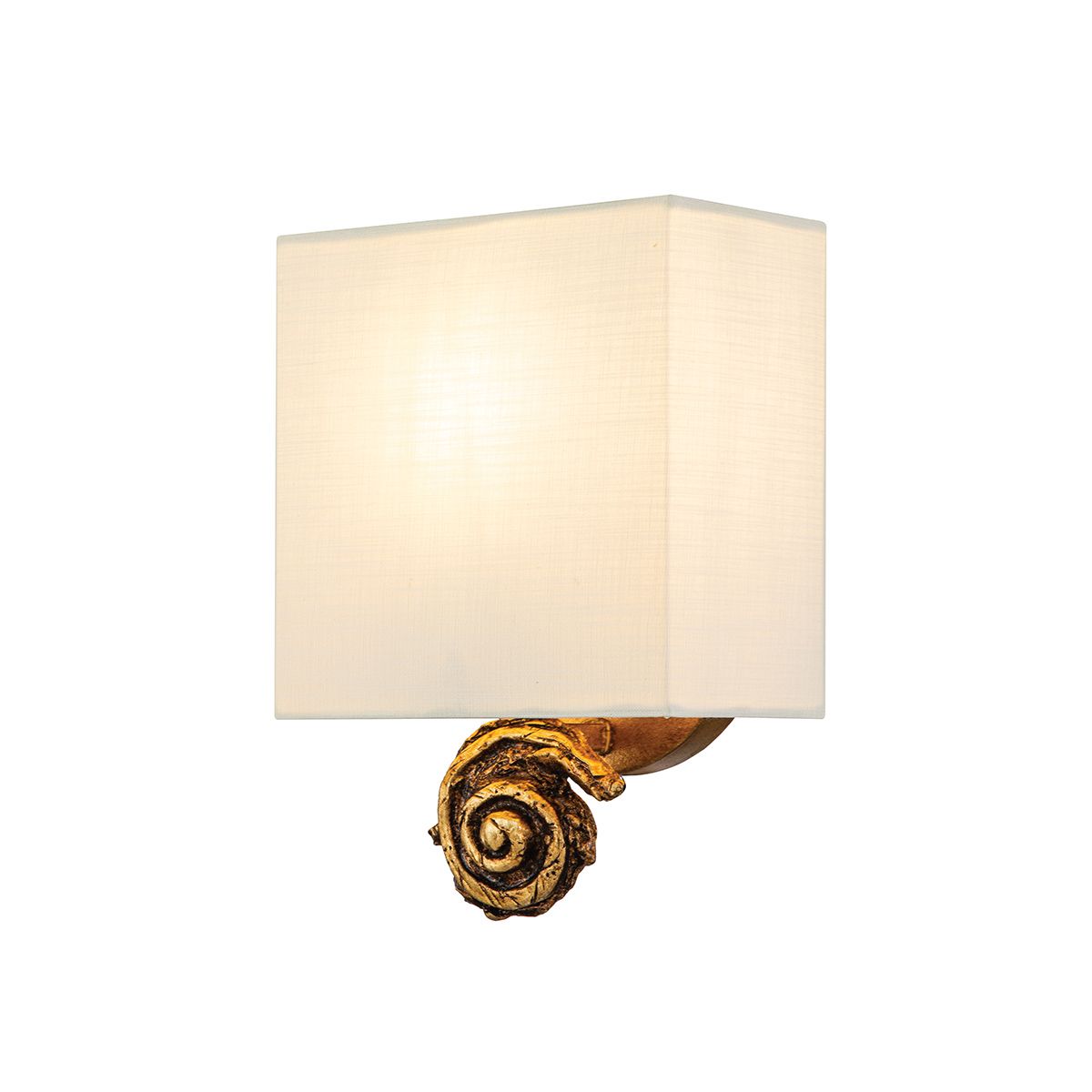Swirl 1lt Small Wall Light - Gold Leaf Gold Leaf