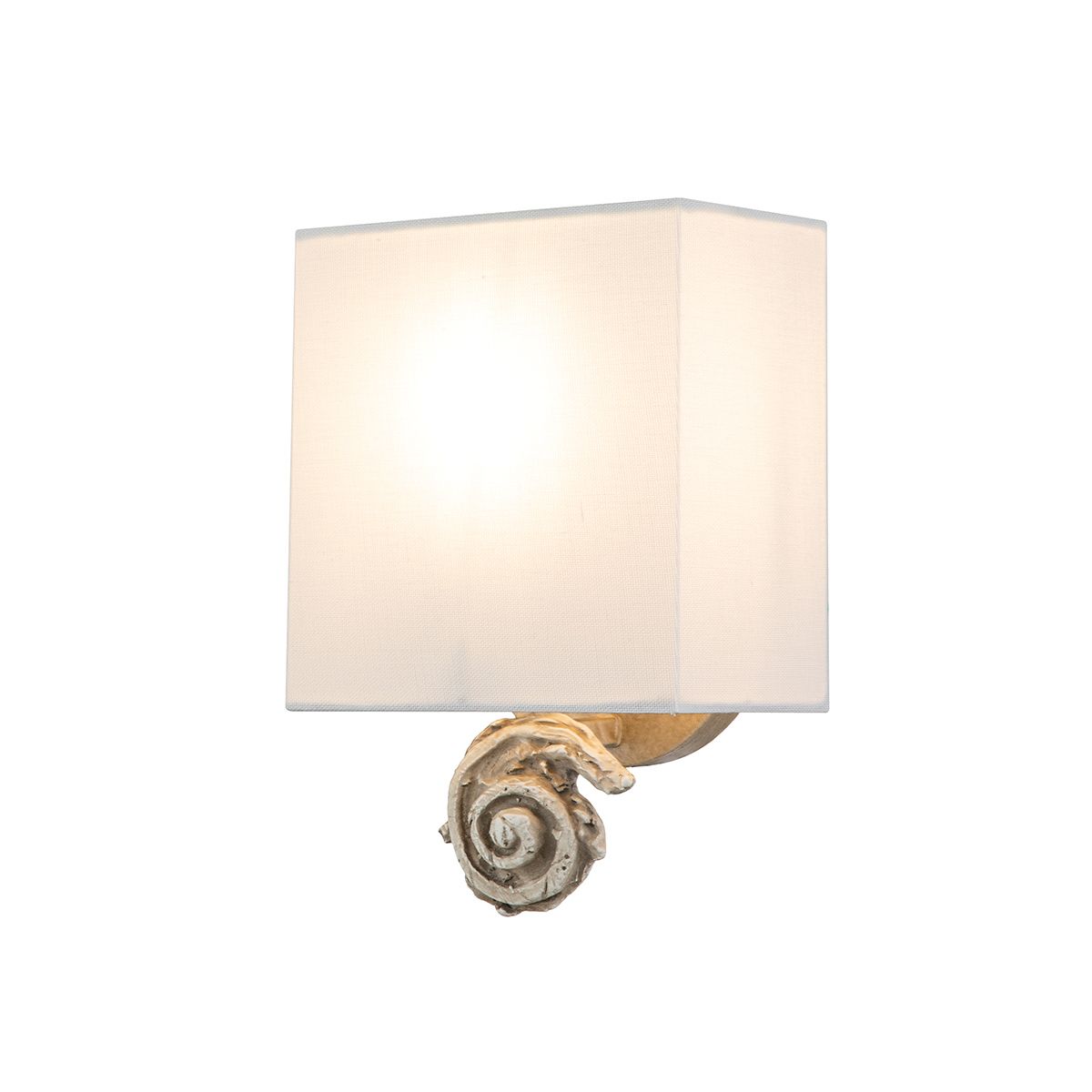 Swirl 1lt Small Wall Light - Bone White Bone White