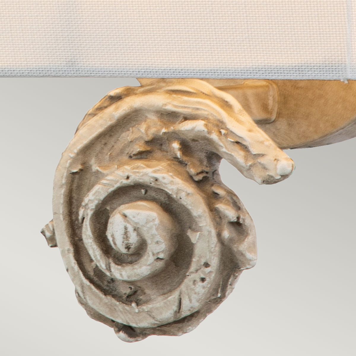 Swirl 1lt Small Wall Light - Bone White Bone White