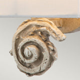 Swirl 1lt Small Wall Light - Bone White Bone White