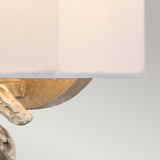 Swirl 1lt Small Wall Light - Bone White Bone White