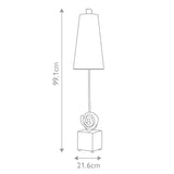 Swirl 1lt Table Lamp - Bone White Bone White and Black