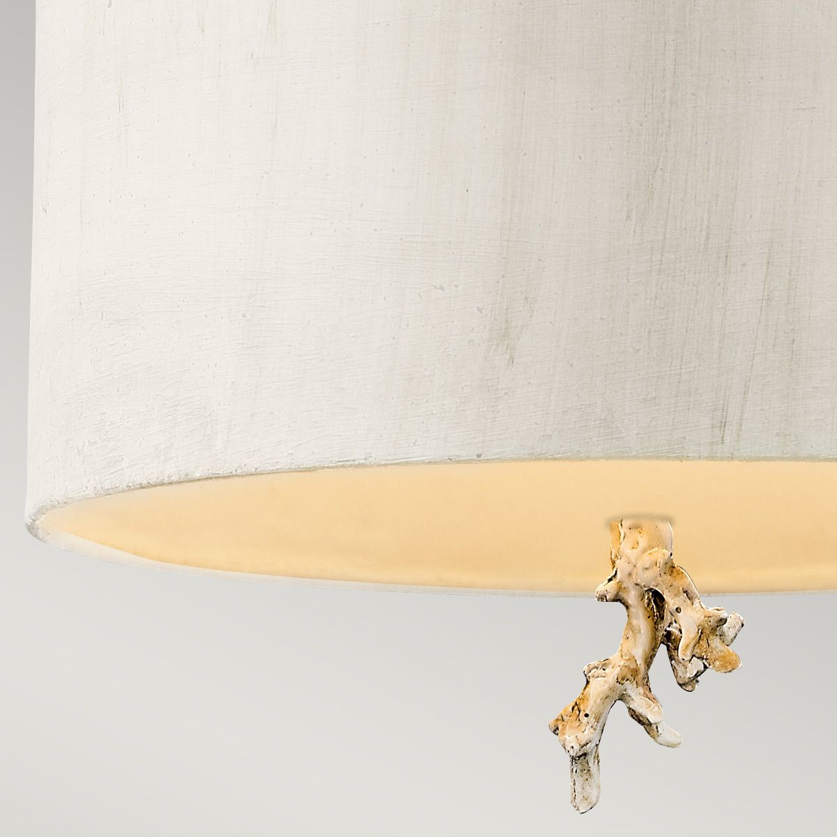 Trellis Pendant Light in Putty Patina and Silver Leaf Finish