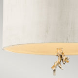 Trellis Pendant Light in Putty Patina and Silver Leaf Finish