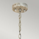 Trellis Pendant Light in Putty Patina and Silver Leaf Finish