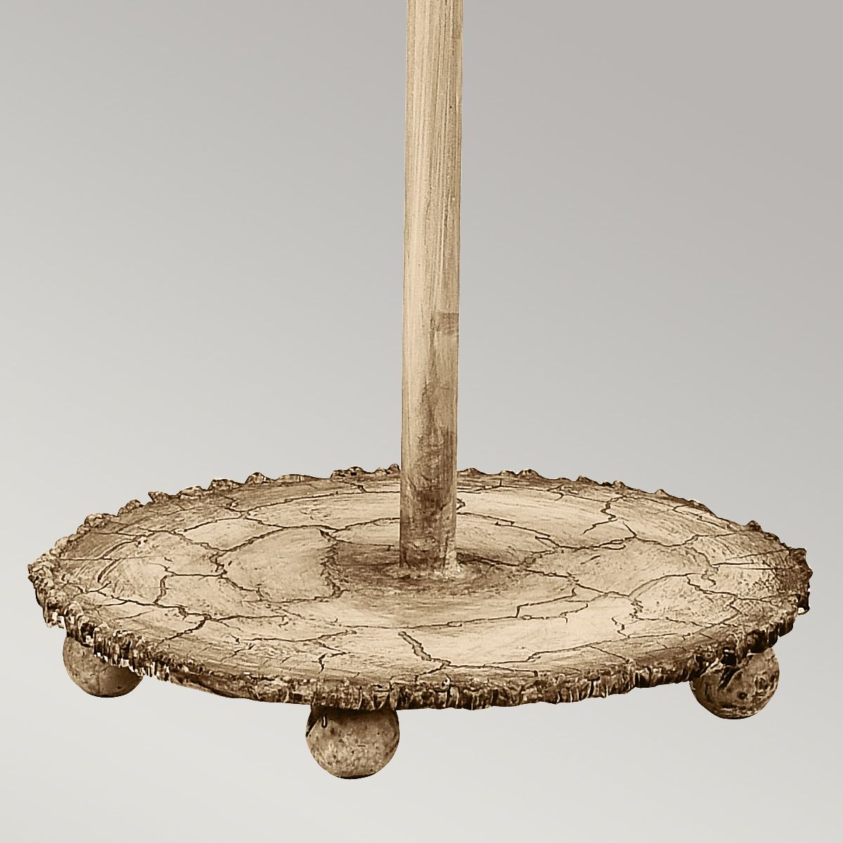 Putty Patina & Silver Leaf Table Lamp with Hand-Painted Trellis Design