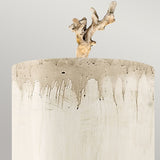 Elegant Twisted Branch Wall Light in Putty Patina & Silver