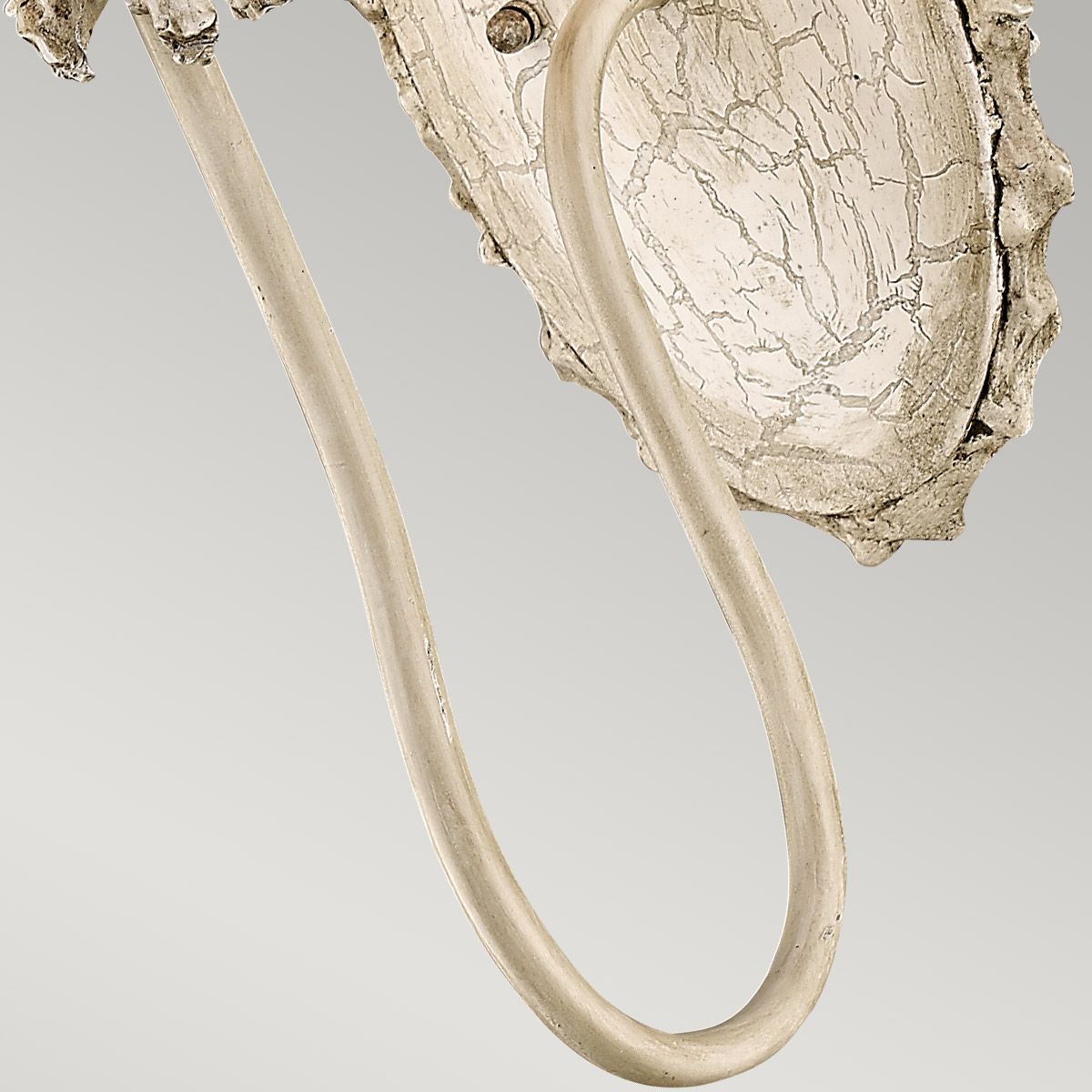 Elegant Twisted Branch Wall Light in Putty Patina & Silver