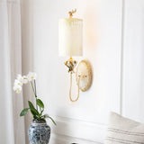 Elegant Twisted Branch Wall Light in Putty Patina & Silver