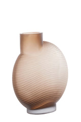Elegant Brown Torna Glass Vase - 36 cm Tall