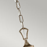 Elegant Abbey Chandelier with Ivory Silver Sand Finish and Pleated Sconce Shades