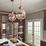 Victorian Elegance Pendant Globe Chandelier, 3-Light Fixture