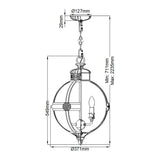 Adams Victorian-Inspired 3-Light Pendant Chandelier - Burnished Brass