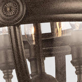 Adams Victorian Bronze Globe Light Pendant Chandelier, 3-Bulb