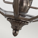 Victorian Elegance Nickel Globe Pendant Chandelier with 4 Bulbs