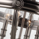 Victorian Elegance Nickel Globe Pendant Chandelier with 4 Bulbs