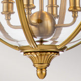 Adams 4-Light Victorian Inspired Pendant Chandelier - Burnished Brass