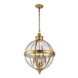 Adams 4-Light Victorian Inspired Pendant Chandelier - Burnished Brass