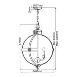 Adams 4-Light Victorian Inspired Pendant Chandelier - Burnished Brass