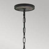 Rustic Elegance: Weathered Wood and Iron Globe Chandelier