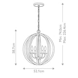 Rustic Elegance: Weathered Wood and Iron Globe Chandelier