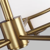 Apollo Mid-Century Modern 5-Light Chandelier in Burnished Brass