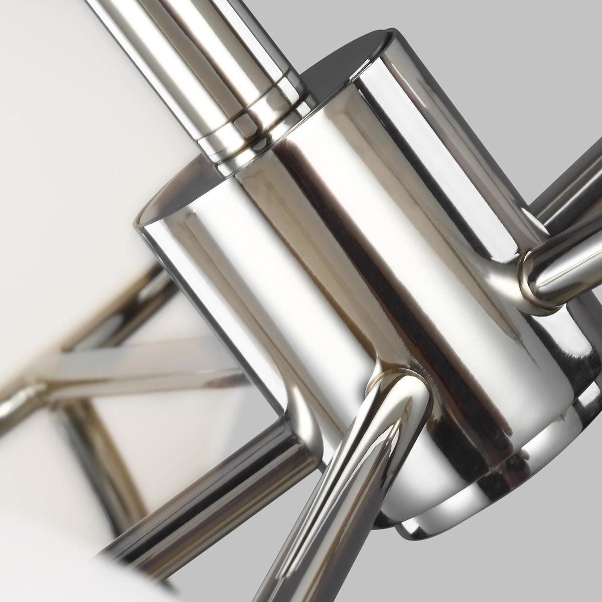 Apollo 5-Globe Chandelier - Polished Nickel Elegance