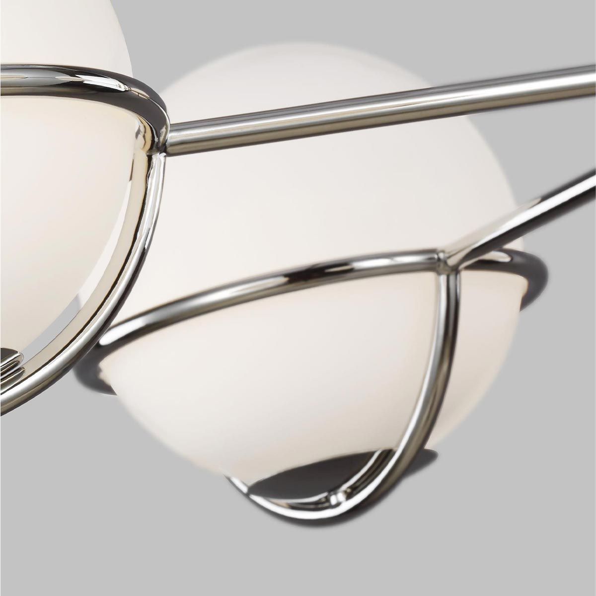 Apollo 5-Globe Chandelier - Polished Nickel Elegance