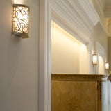 Elegant Silver Leaf Art Deco Wall Sconce with Glass Shade