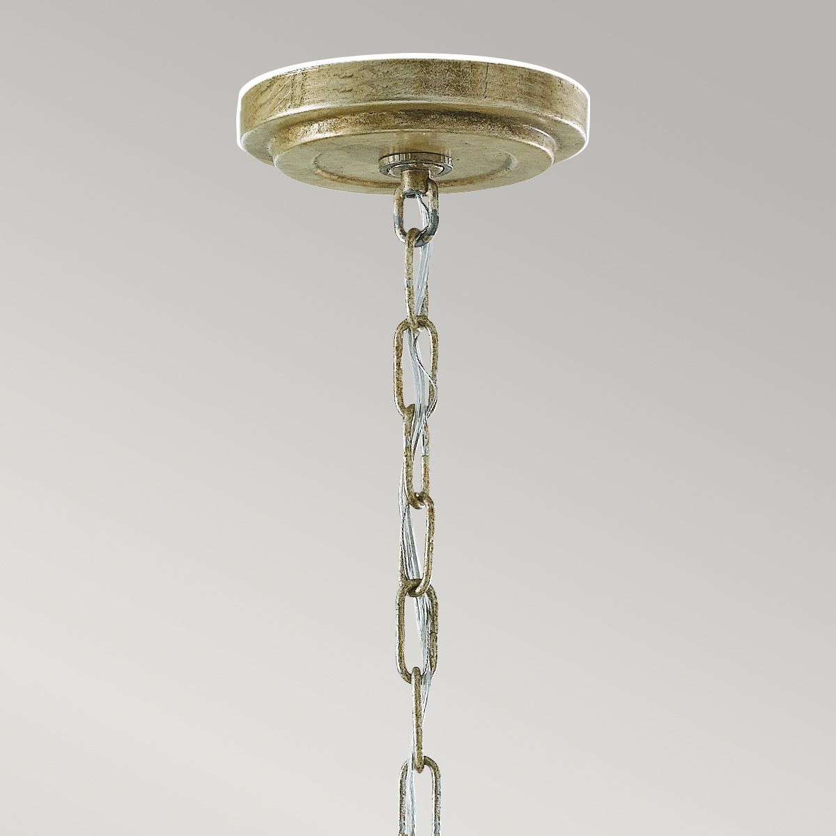 Art Deco Globe Pendant Light - Oxidized Silver Leaf Finish with Blown Glass